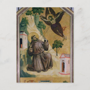 Carte Postale St. Francis recevant la Stigmata, c.1295-1300