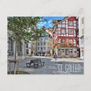 Carte Postale ST. GALLEN SUISSE belle ville carré