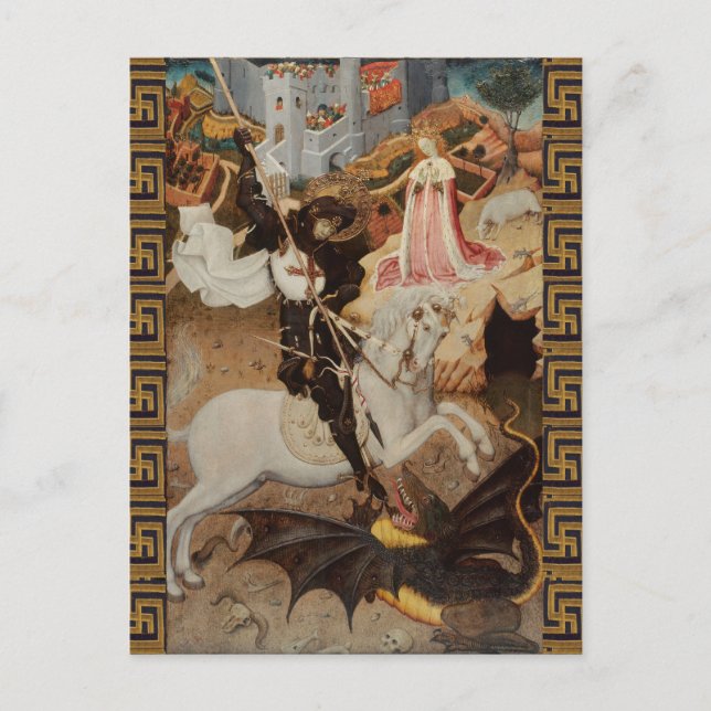 Carte Postale St. George and The Dragon by Bernat Martorell (Devant)
