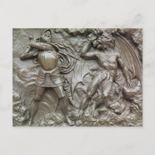 Carte Postale St. George Combattre le dragon