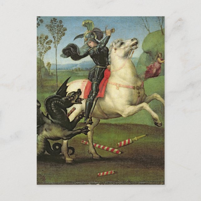 Carte Postale St George luttant avec le dragon (Devant)