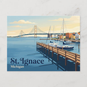 Carte Postale St. Ignace États-Unis