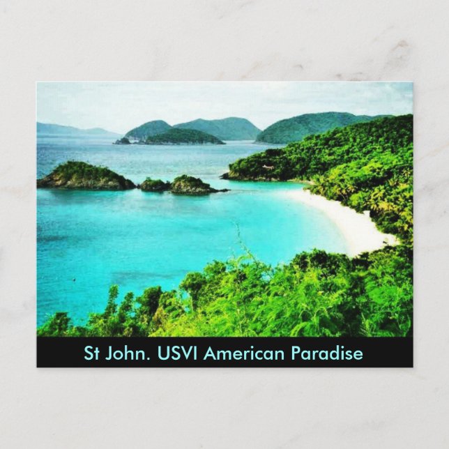 Carte postale St John usvi Trunk Bay American Para (Devant)