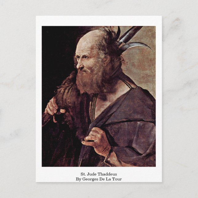 Carte Postale St. Jude Thaddeus Par Georges De La Tour (Devant)