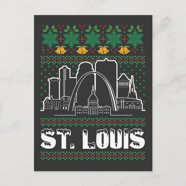 Carte Postale St. Louis Missouri Noël laid (Devant)