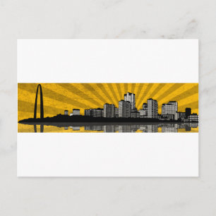 Carte postale St. Louis Skyline (jaune)
