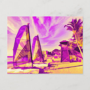 Carte Postale St Lucia Beach Pop Art