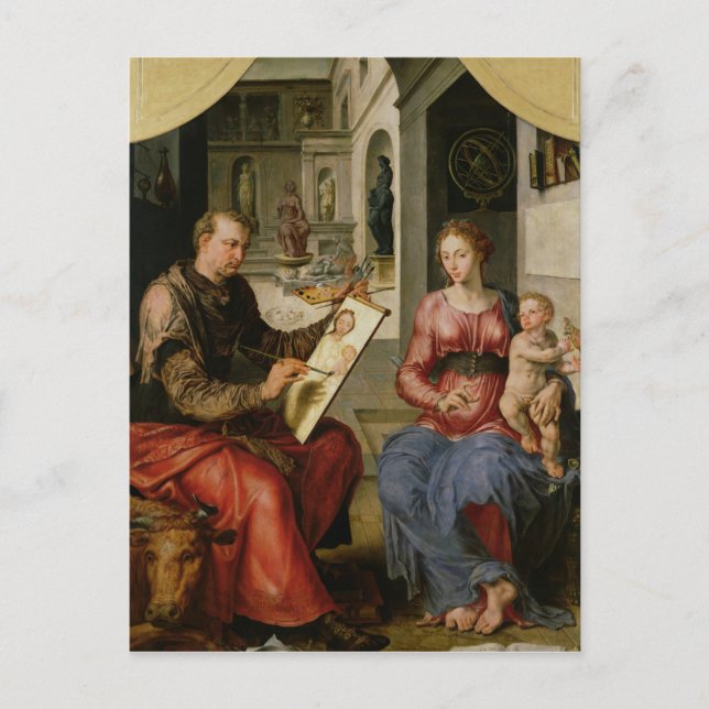 Carte Postale St. Luke Peinture de la Vierge, c.1545 (Devant)