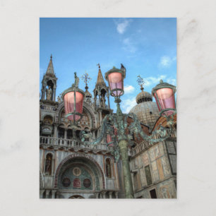 Carte Postale St. Marc et lampe, Venise, Italie