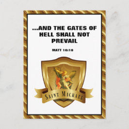 Carte Postale St. MICHAEL ARCHANGEL SCRIPTURE BIBLE VERSE Postca
