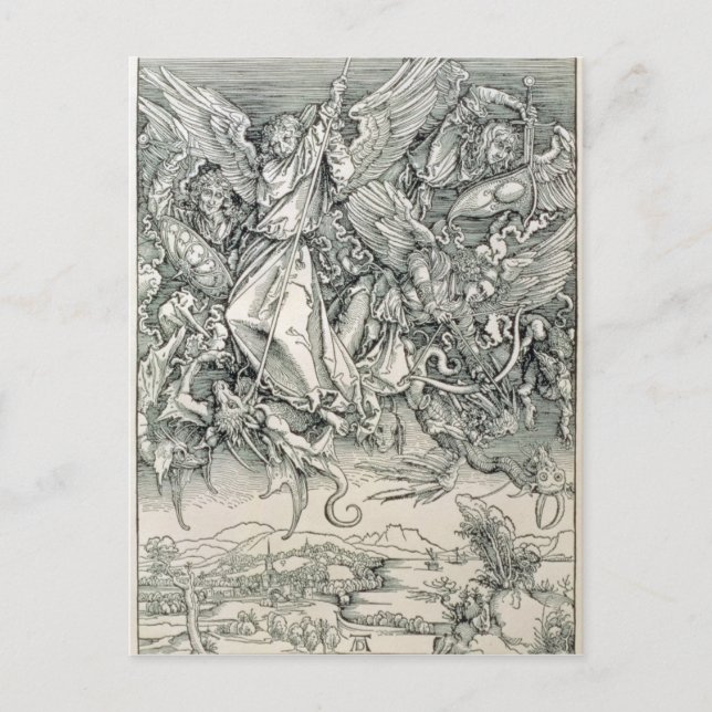 Carte Postale St. Michael Battling avec le Dragon (Devant)
