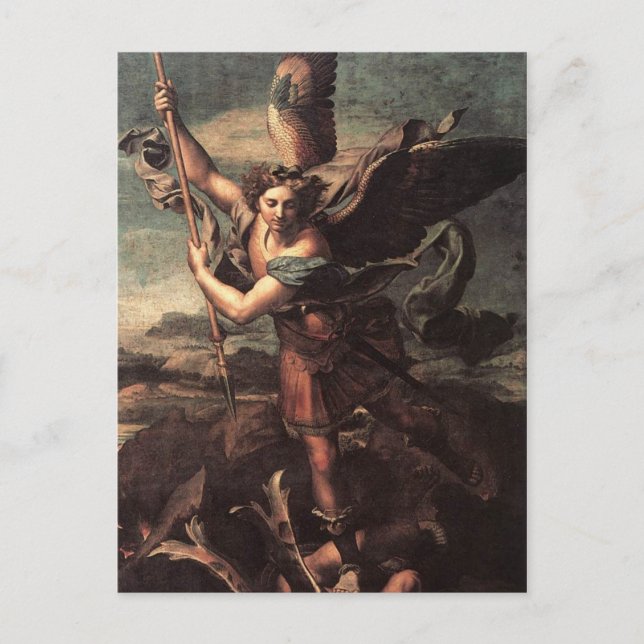 Carte Postale St Micheal et le diable (Devant)