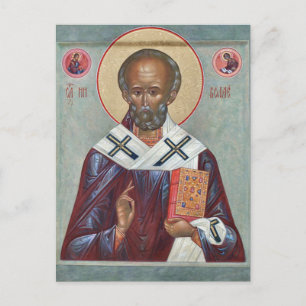 Carte Postale St. Nicholas l'icône orthodoxe de l'ouvrier des me