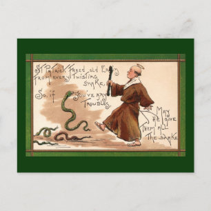 Carte Postale St Patrick Conduite loin des serpents