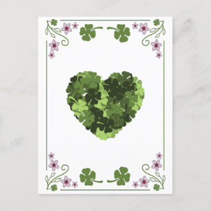 Carte Postale St. Patrick's Clover Heart