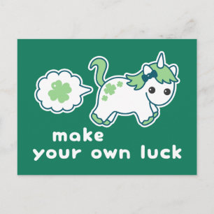 Carte Postale St Patrick's Day Luck Farting Unicorn