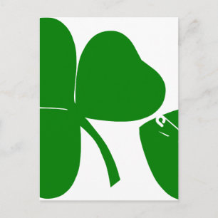 Carte Postale St Patrick's Day - Obtenez Lucky 3 + 1 feuilles = 