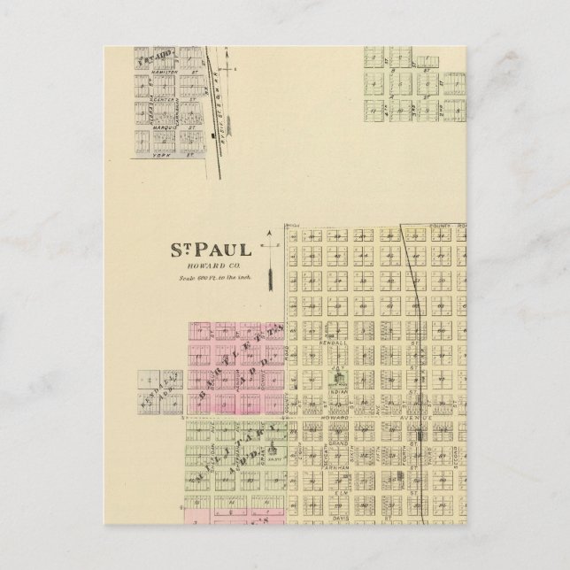 Carte Postale St. Paul, Marquette et St. Joe, Nebraska (Devant)