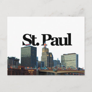 Carte Postale St. Paul, Minnisota Skyline avec St. Paul dans le 