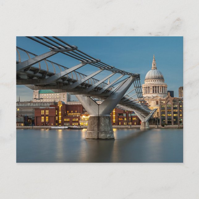 Carte Postale St Pauls et le pont du Millenium (Devant)