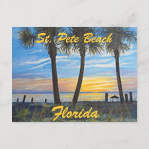 CARTE POSTALE "ST. PETE BEACH FLORIDA PALMS POSTCARD"