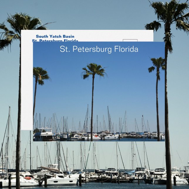 Carte Postale St Petersburg Floride Bassin de Yatch Photographie (Créateur téléchargé)
