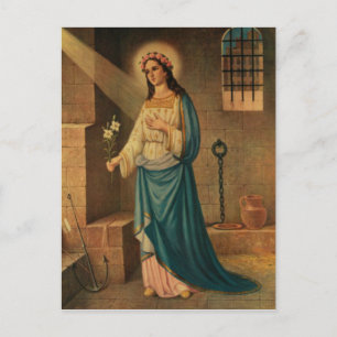 Carte Postale St. Philomena Wonder Fête des travailleurs 10 août