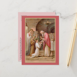 Carte Postale St. Tarcisius recevant l'Eucharistie (BL 02)