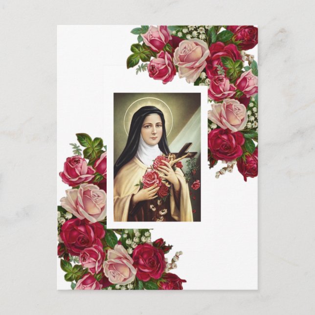 Carte Postale St. Thérèse, la petite rose des fleurs (Devant)
