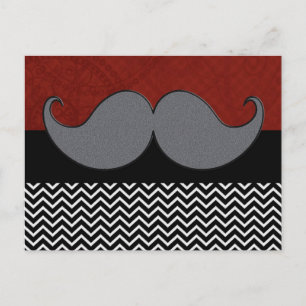 Carte Postale Stache Mustache Retro