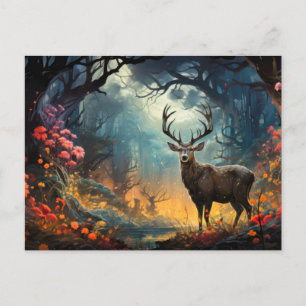 Carte Postale Stade debout dans le Fleur sauvage forestier Meado
