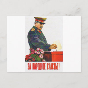 CARTE POSTALE STALIN POSTER ART