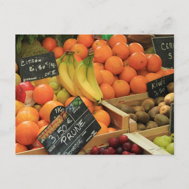 Carte Postale Stall de fruits au marché de la provence (Devant)