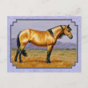 Carte Postale Stallion en peau de boule sauvage pourpre