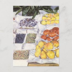 Carte Postale Stand de fruits de Gustave Caillebotte, Art Vintag