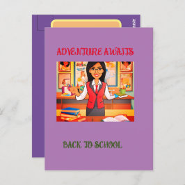 Carte postale standard Black to School