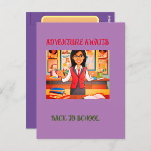 Carte postale standard Black to School