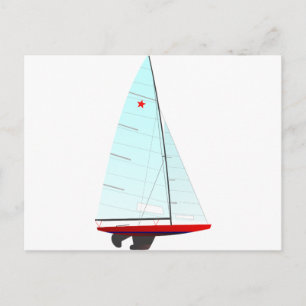 Carte Postale star Racing Voilier onedesign Classe olympique