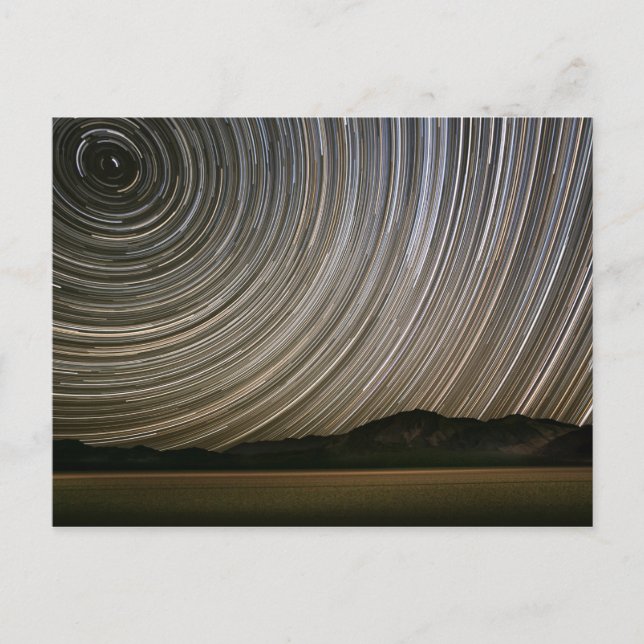 Carte Postale Star Trail à la nuit | Californie, Death Valley (Devant)