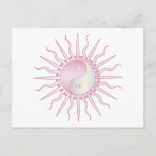Carte Postale Starburst rose Yin Yang
