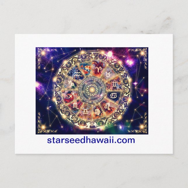 Carte Postale starmap, starseedhawaii.com (Devant)