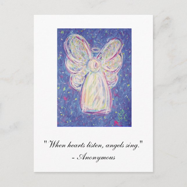 Carte Postale Starry Night Angel, "Quand les coeurs écoutent, le (Devant)