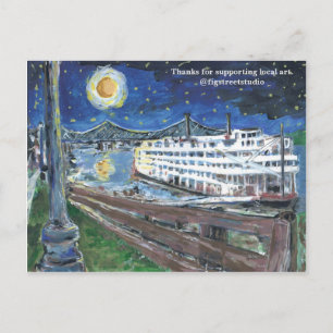 Carte postale Starry Night Mississippi Queen