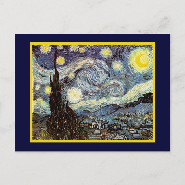 Carte Postale Starry Night Van Gogh Art (Devant)