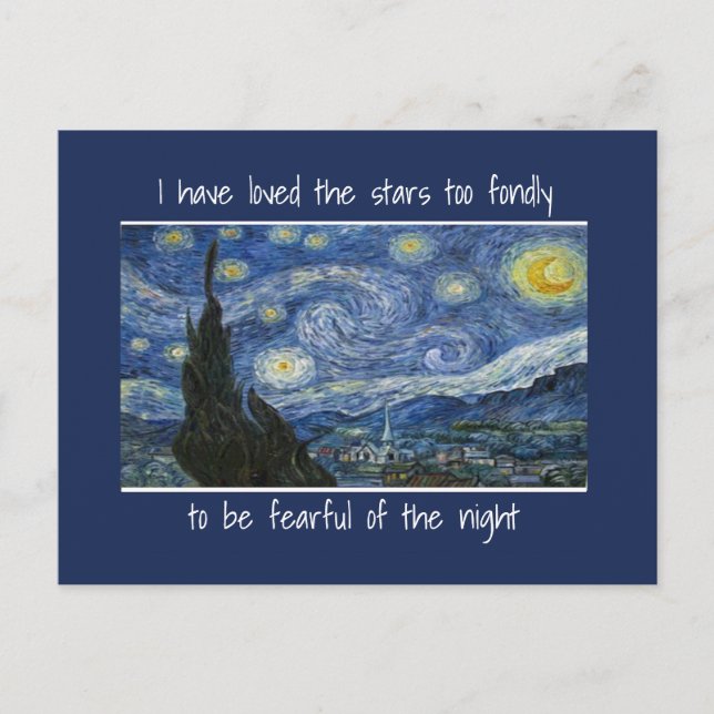 Carte Postale Starry Starry Night Loved Stars Citation (Devant)