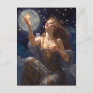 Carte Postale Stars And Girl Imaginaire Art