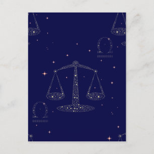 Carte Postale stars libra