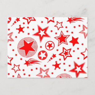 Carte Postale Stars Tattoos rouge + vos idées