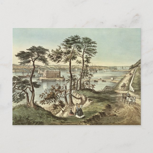 Carte Postale Staten Island et Narrows du Fort Hamilton (Devant)
