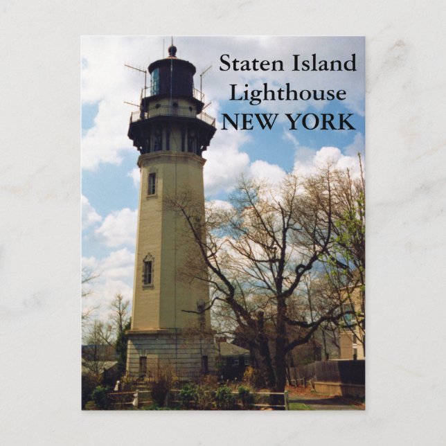 Carte Postale Staten Island Lighthouse, New York Postcard (Devant)